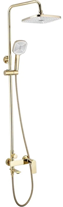 Darmowa Dostawa - Zestaw wannowo-prysznicowy ścienny z deszczownicą złoty Rea Storm REAP9531
