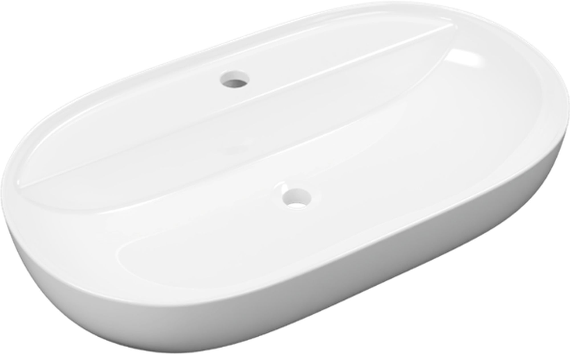 Darmowa Dostawa - Umywalka 71x40 cm owalna nablatowa biała Excellent Jima CEAC2002710WH
