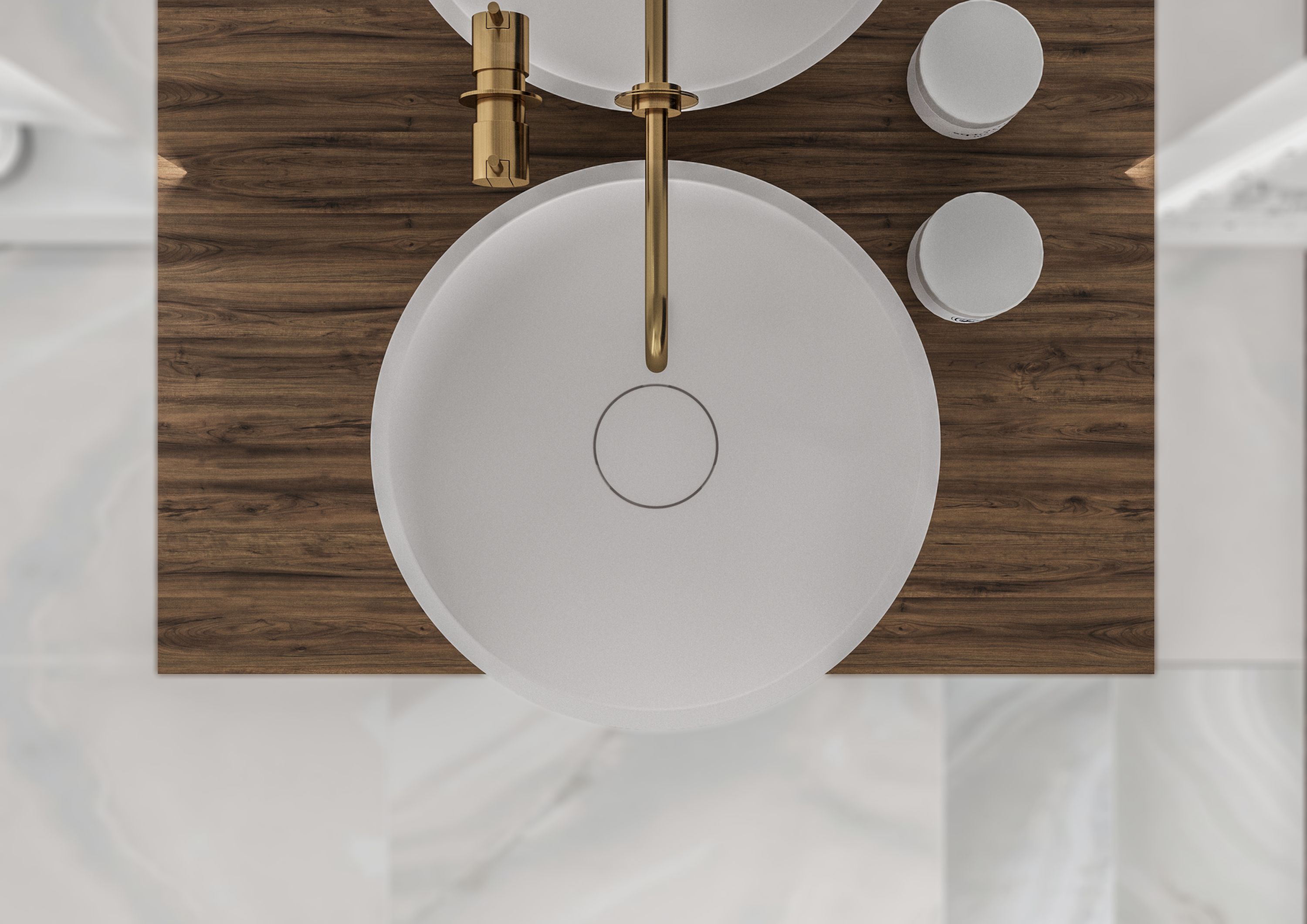 Darmowa Dostawa - Umywalka 49.7x49.7 cm okrągła nablatowa biała Miraggio Palermo 0000230