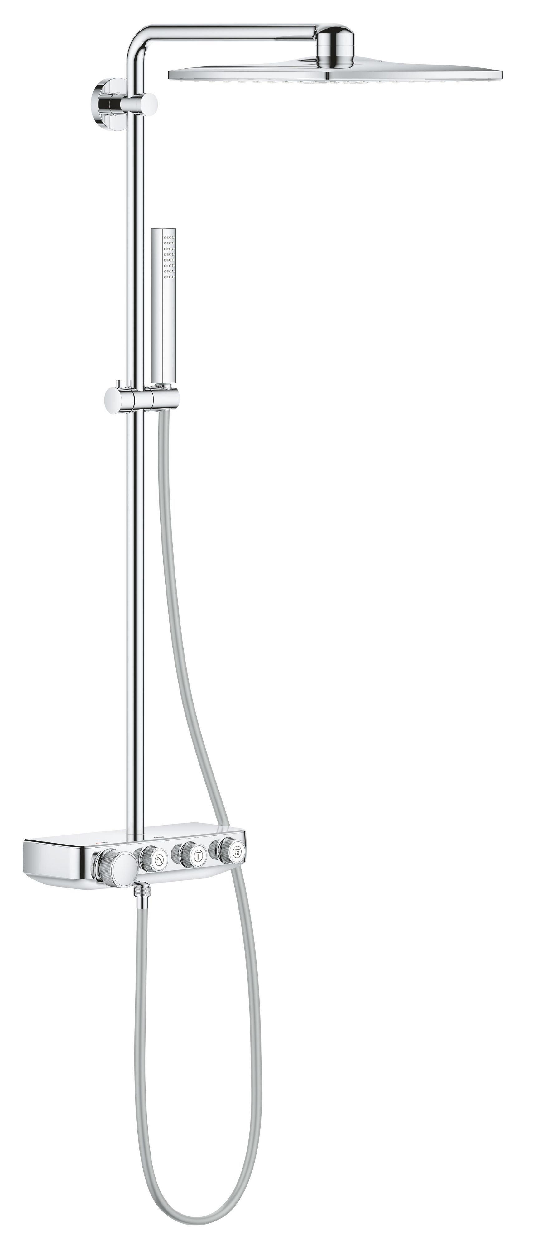 Darmowa Dostawa - Zestaw prysznicowy ścienny termostatyczny z deszczownicą starlight chrome Grohe Euphoria 26508000