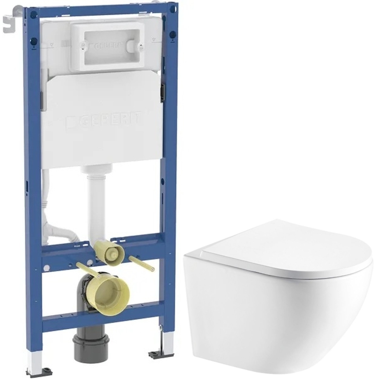 Darmowa Dostawa - Zestaw WC stelaż z miską i deską Geberit Duofix Delta abset11036