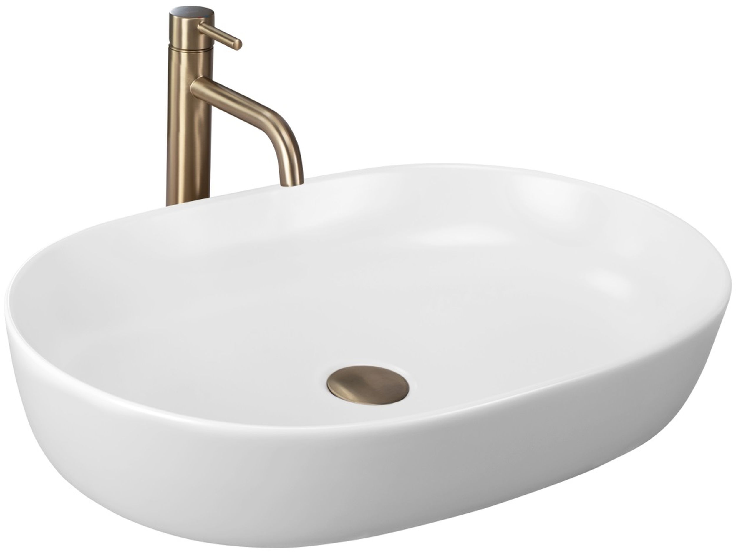 Darmowa Dostawa - Umywalka 60.5x41 cm owalna biała Rea Cleo REAU9653