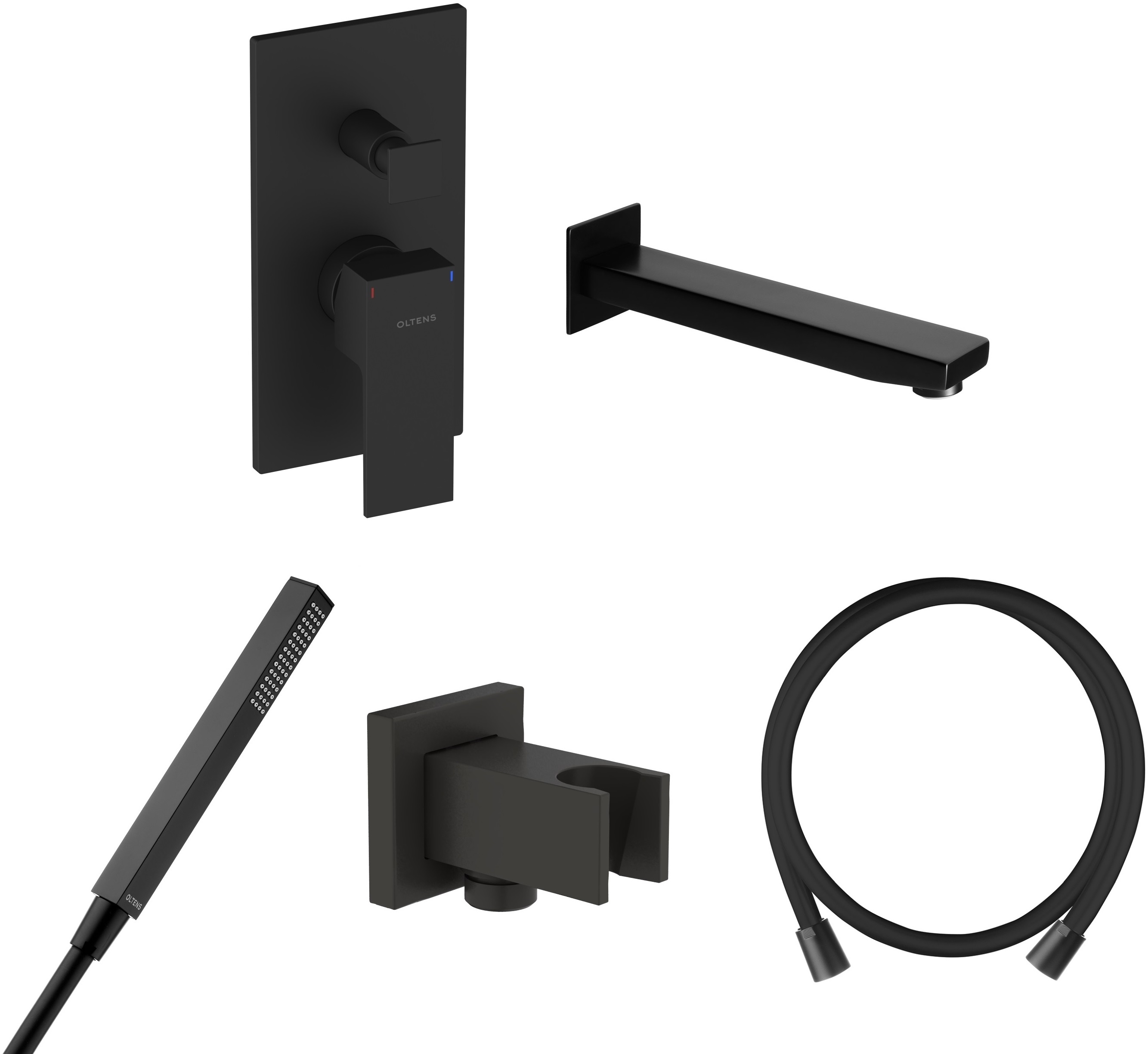 Darmowa Dostawa - Zestaw prysznicowy podtynkowy czarny mat Oltens Gota abset3933