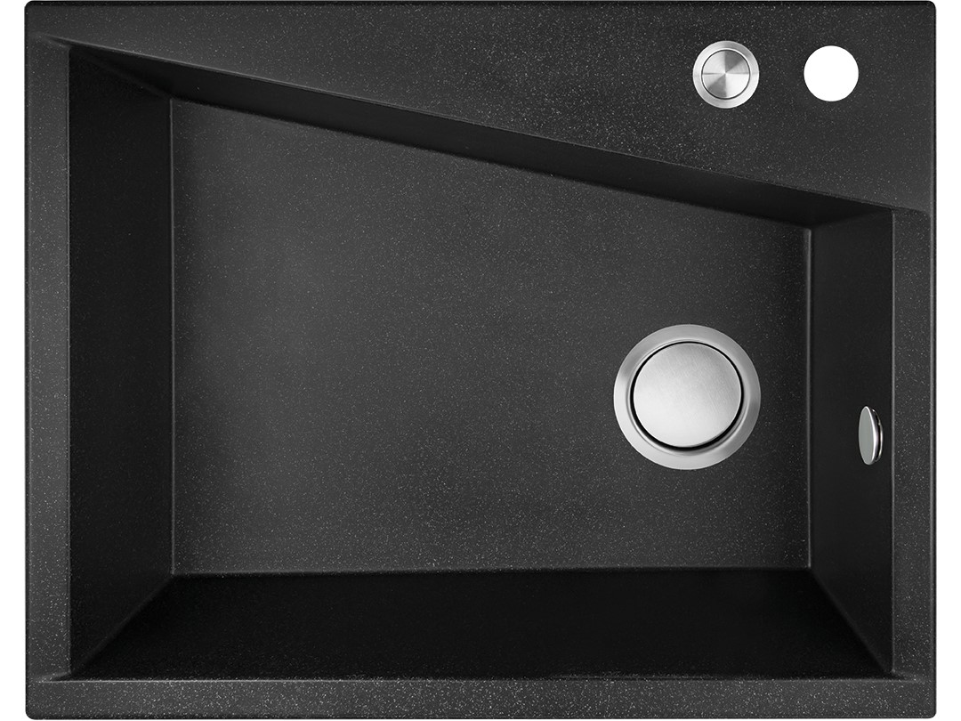 Darmowa Dostawa - Zlewozmywak granitowy 60x48 cm czarny Laveo Grenada SBG710T