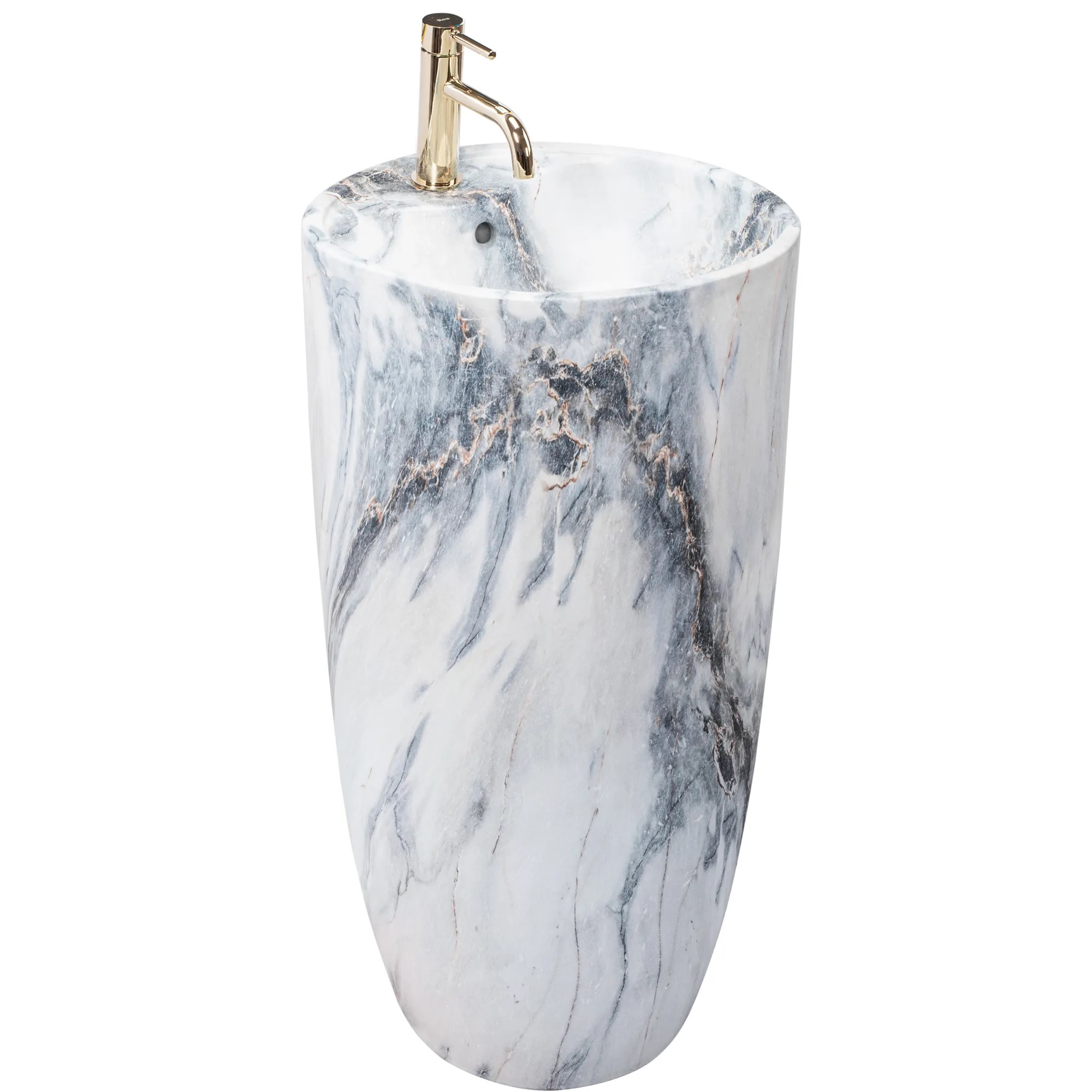 Darmowa Dostawa - Umywalka podłogowa 45x45 cm okrągła szary/kamień Rea Anya REAU5802