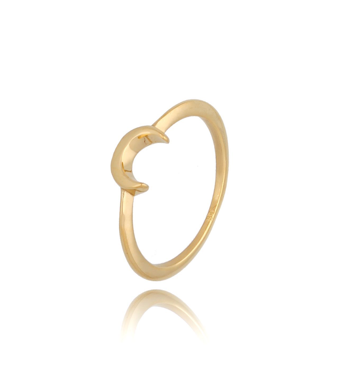 Pierścionek pozłacany z księżycem Costa PSA0327