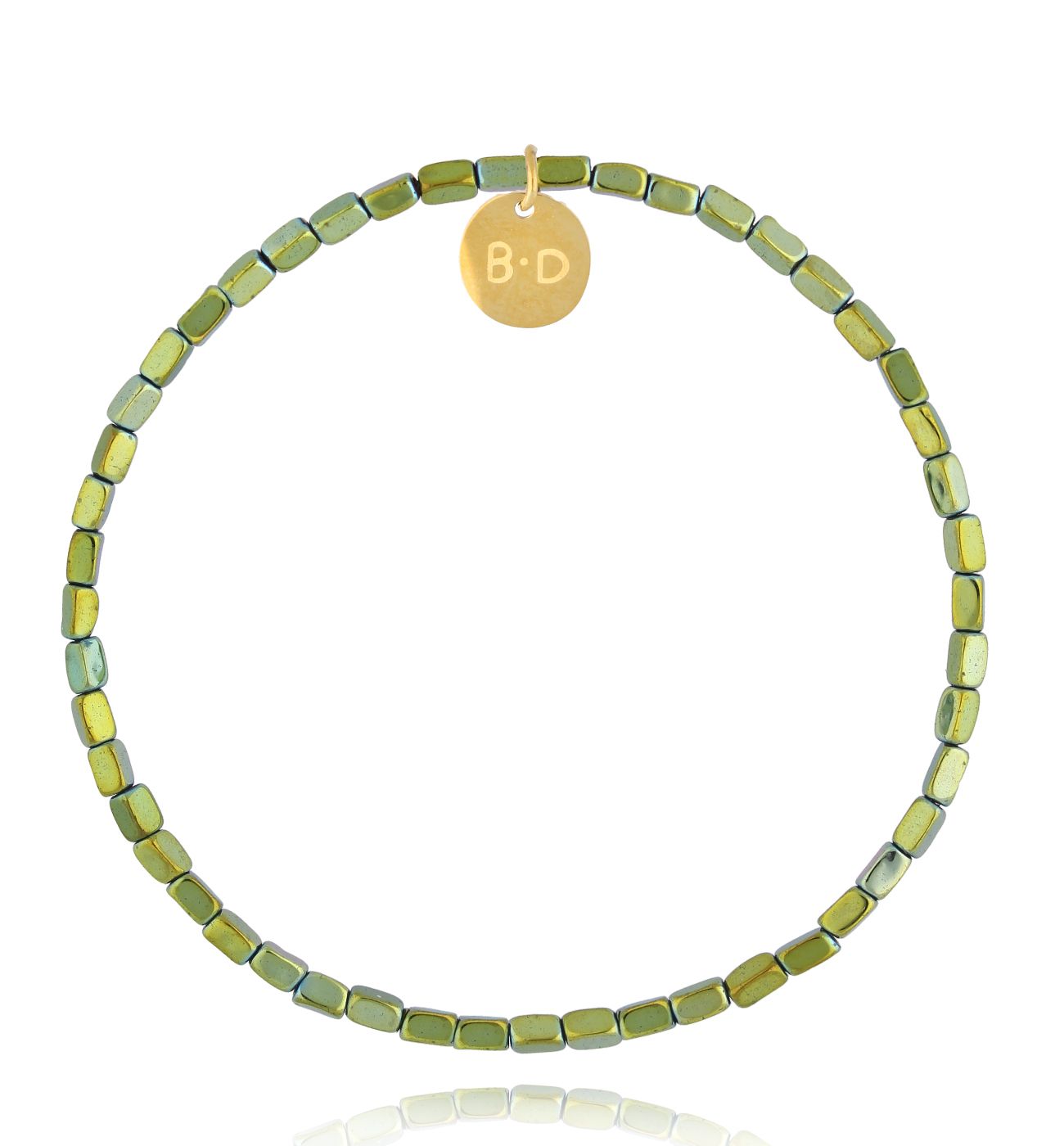 Bransoletka z zielonymi hematytami BTW3057