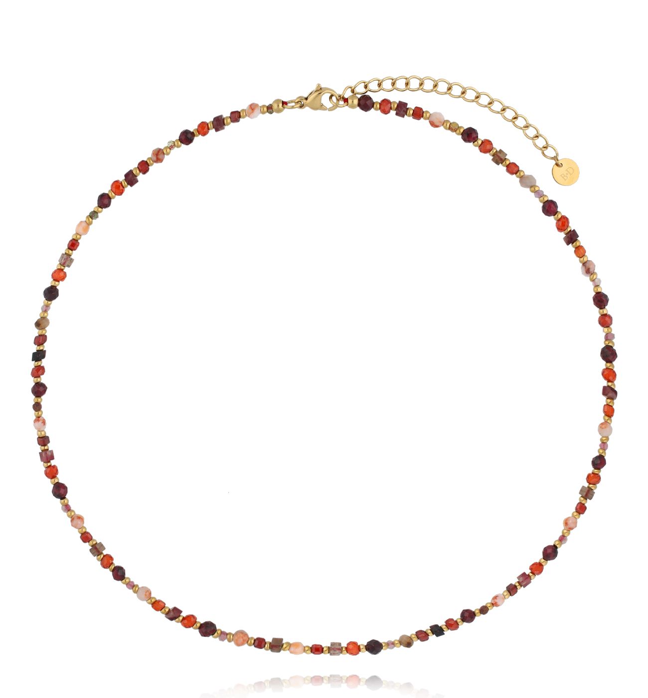 Naszyjnik z kamieniami kolorowy - By Dziubeka