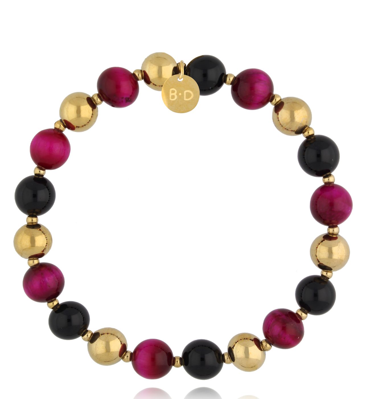 Bransoletka z agatami i tygrysim okiem - By Dziubeka