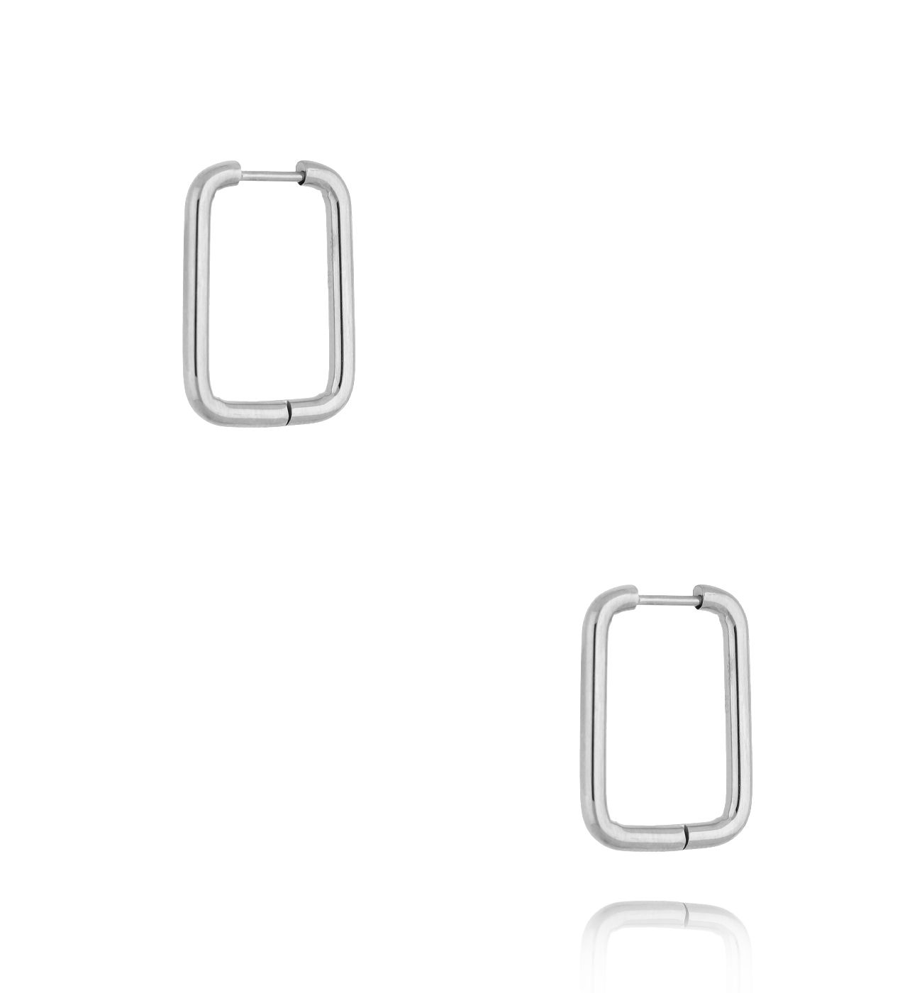 Kolczyki srebrne prostokąty It will work KSA1091