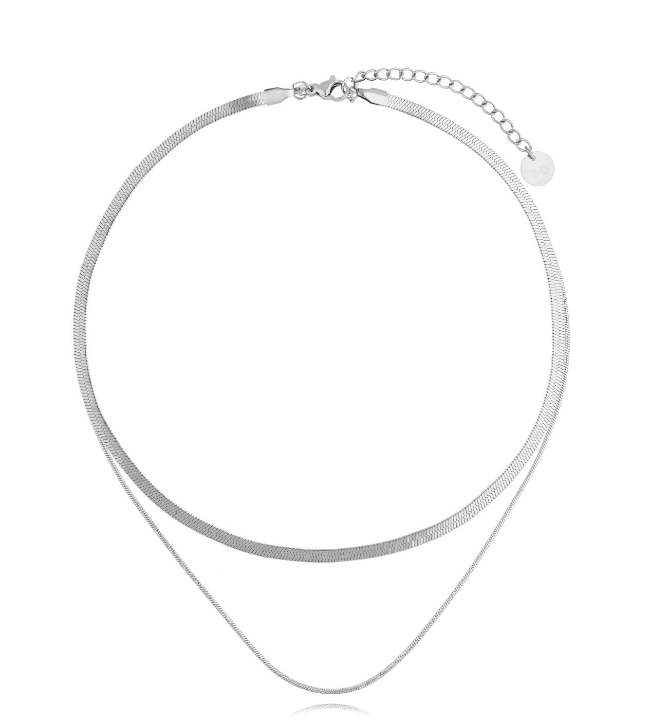 Naszyjnik żmijka podwójna srebrna Vana - By Dziubeka