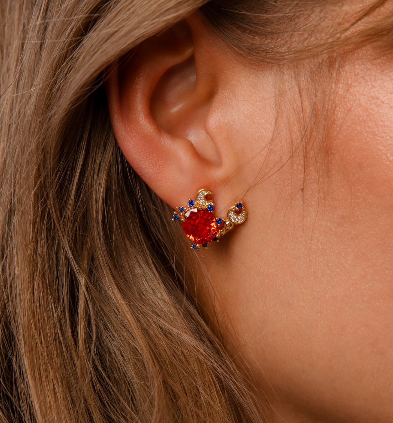 Kolczyki z czerwonymi krabami KSS1994