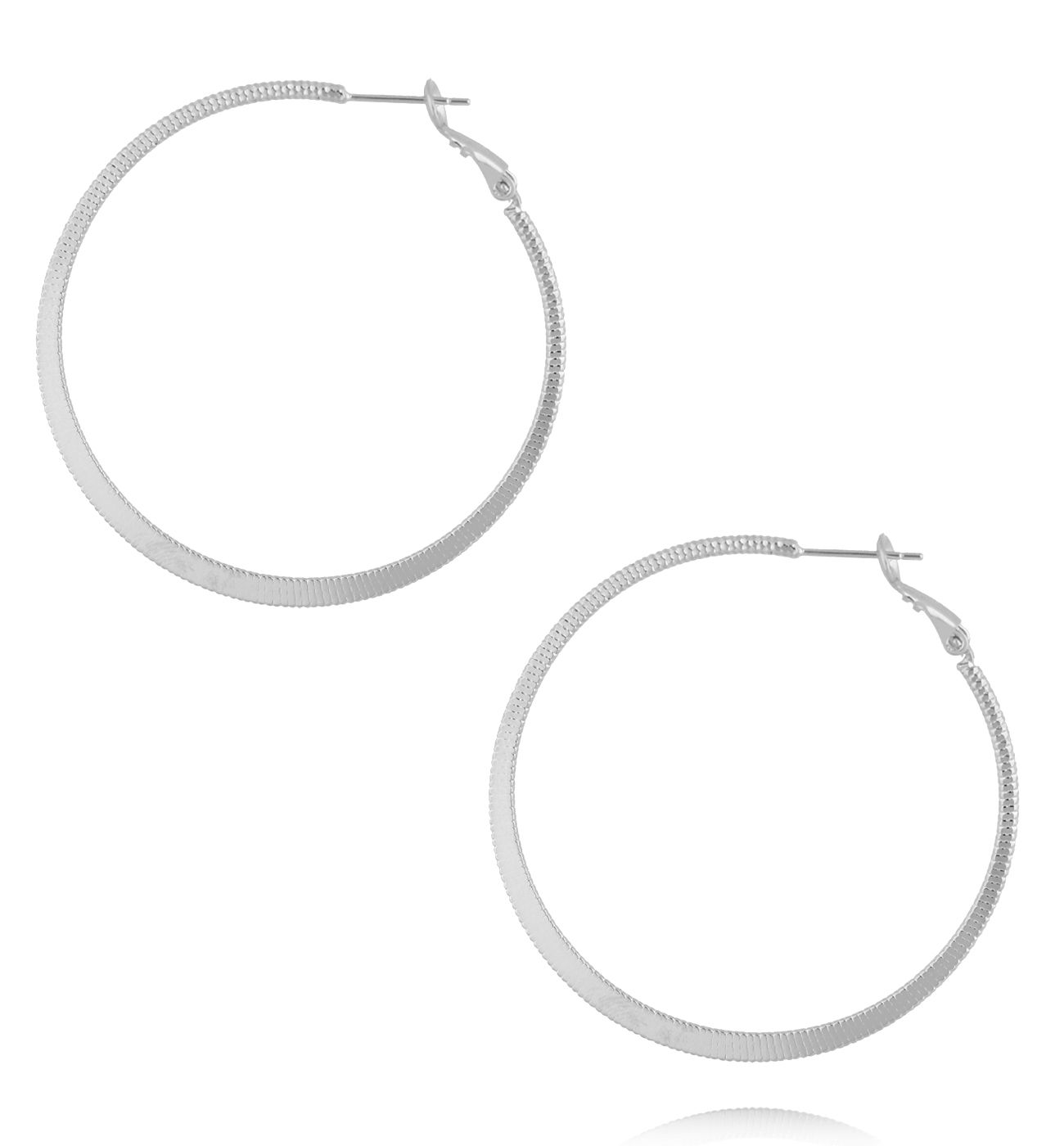 Kolczyki koła duże srebrne KLU0075 - By Dziubeka