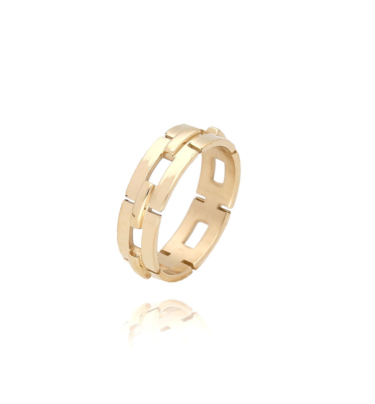 Pierścionek złoty ze stali szlachetnej Rozmiar 15 - By Dziubeka