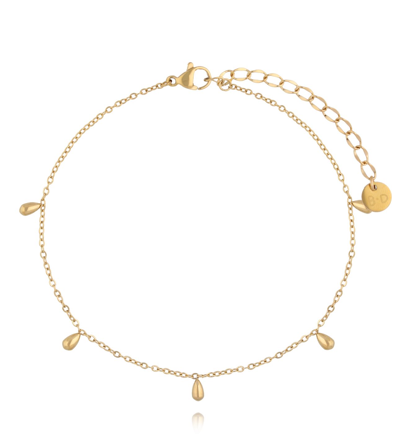 Bransoletka na nogę z kropelkami BNSY0059 - By Dziubeka