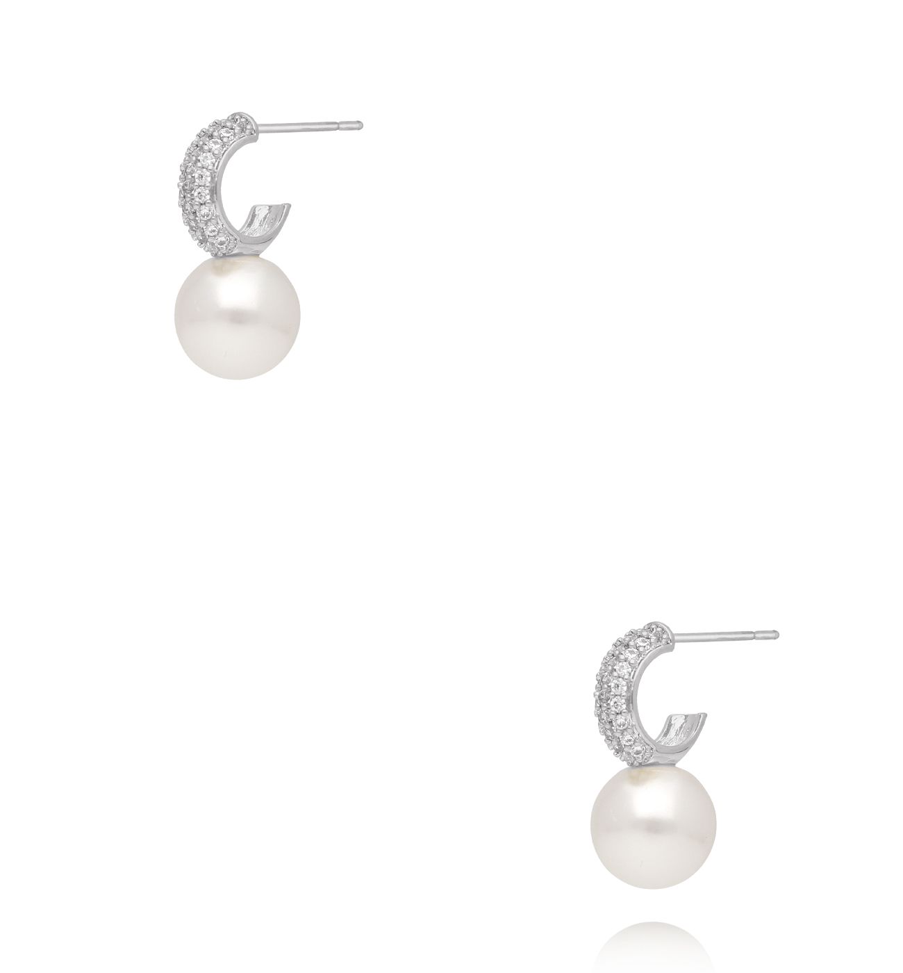 Kolczyki srebrne z perłami KLU0085 - By Dziubeka