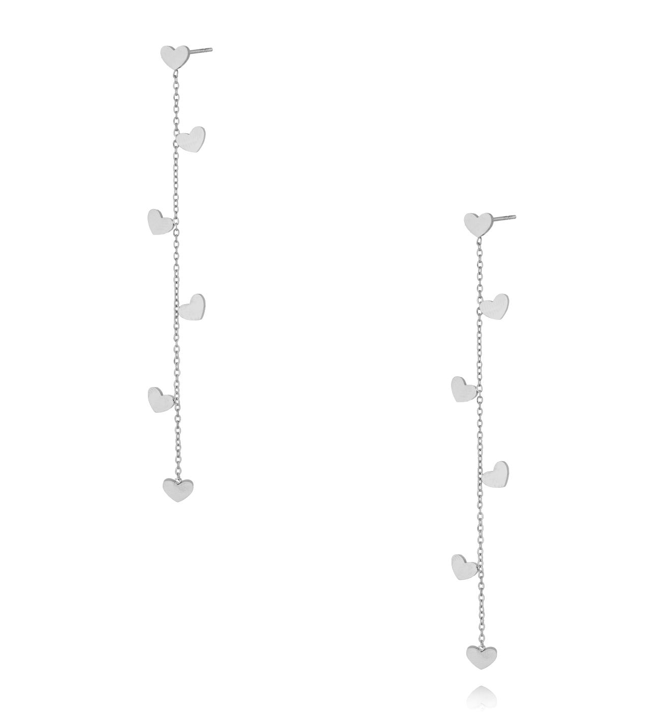 Kolczyki srebrne z serduszkami KSY0342 - By Dziubeka
