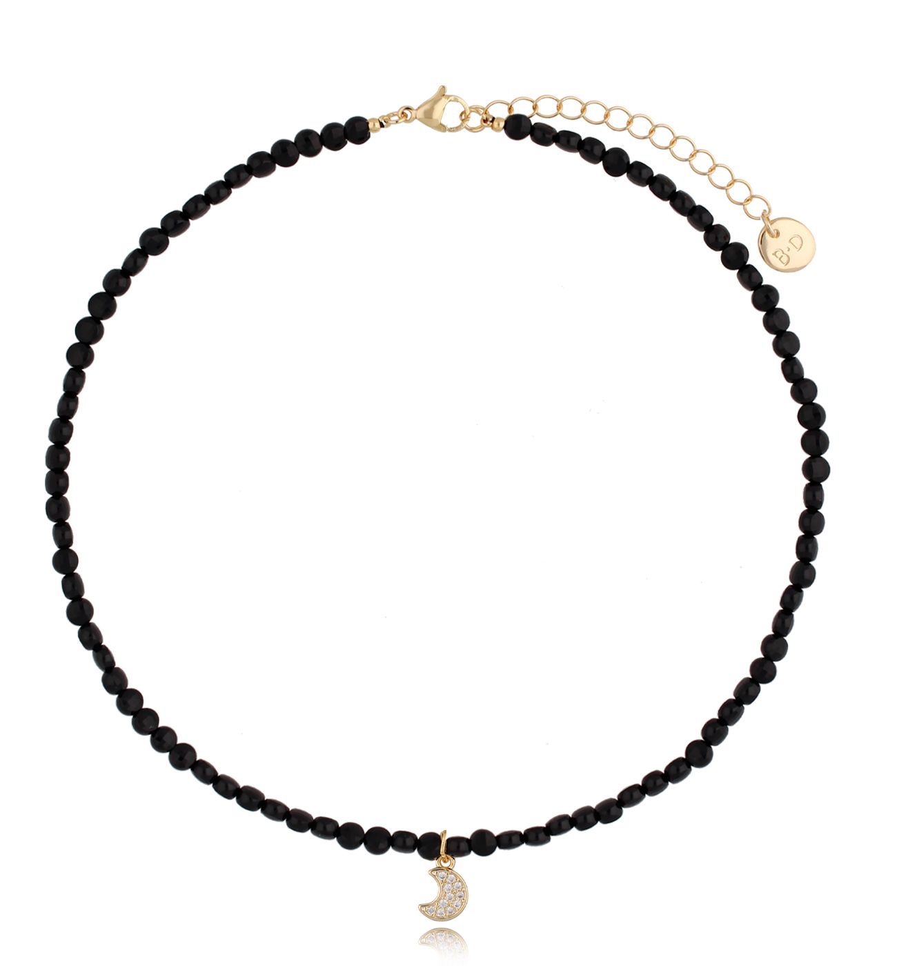 Naszyjnik z agatami i księżycem Cosmic - By Dziubeka