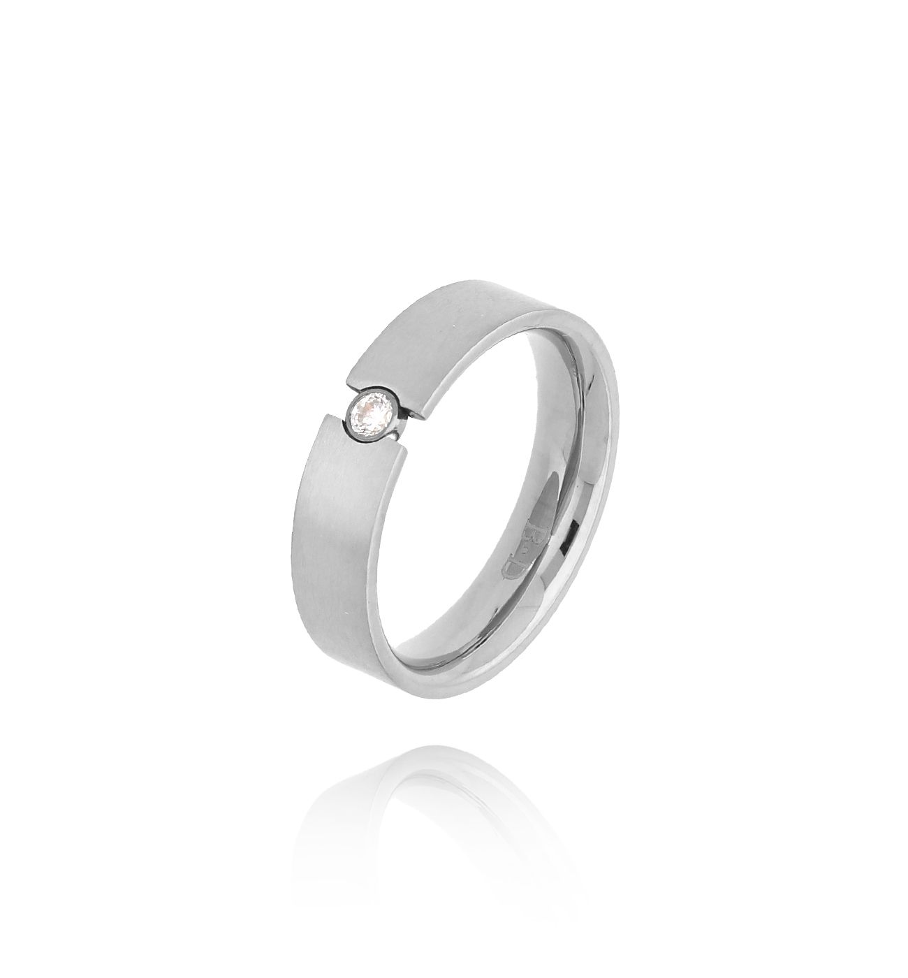 Obrączka srebrna z cyrkonią Nantes PSA0713