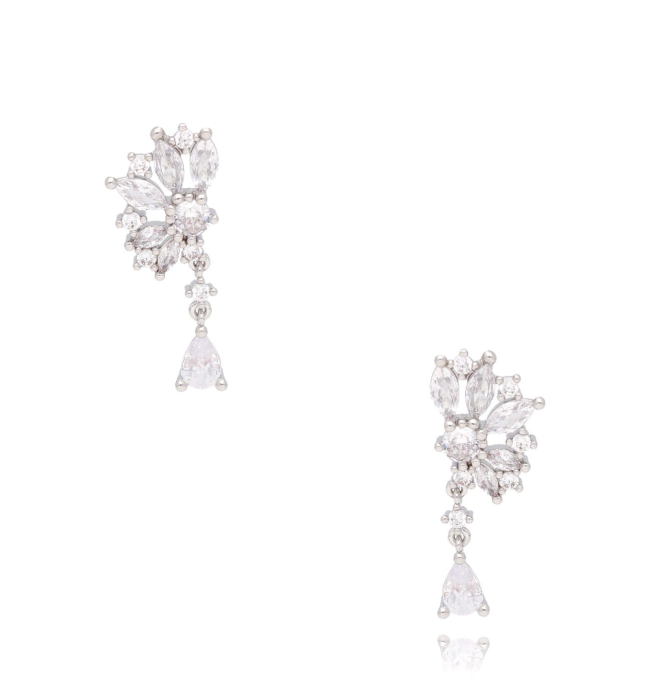 Kolczyki z kryształkami srebrne Cristaux KSS1453