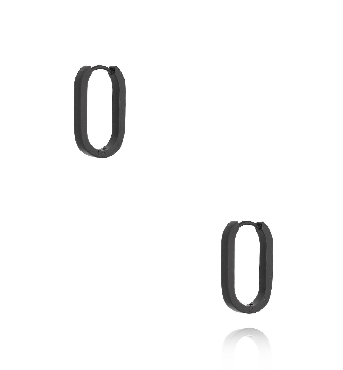 Kolczyki czarne owalne Artistry KSA1146