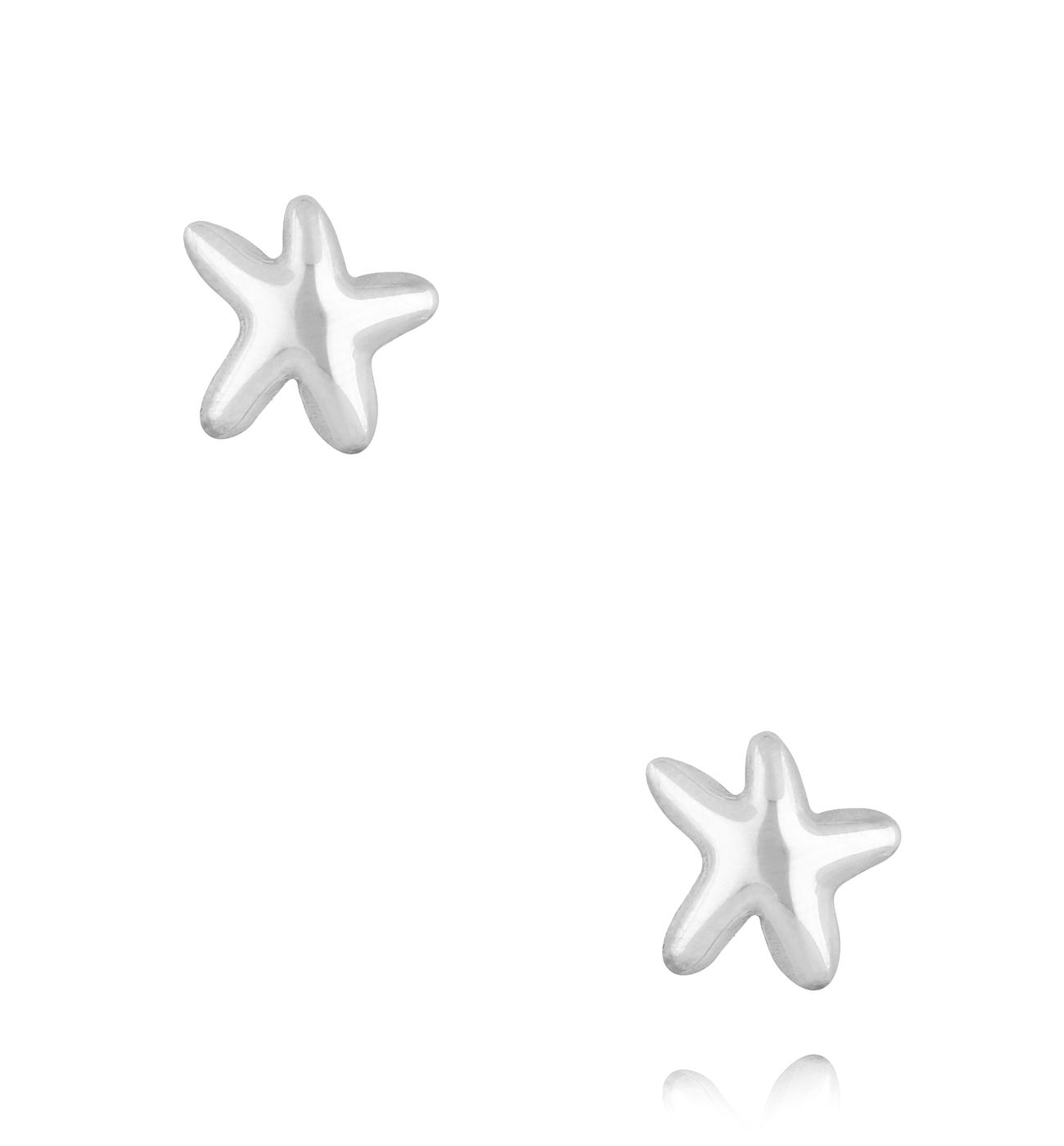 Kolczyki z rozgwiazdami srebrne Sussurri KSA1979