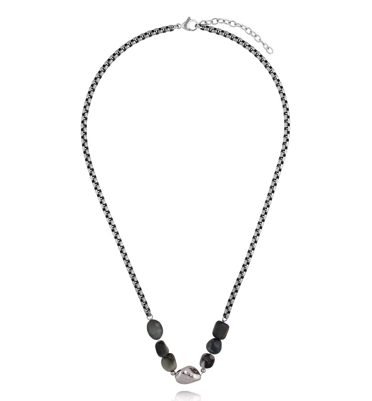 Naszyjnik męski z łańcuchem i orlim okiem NMITC0221