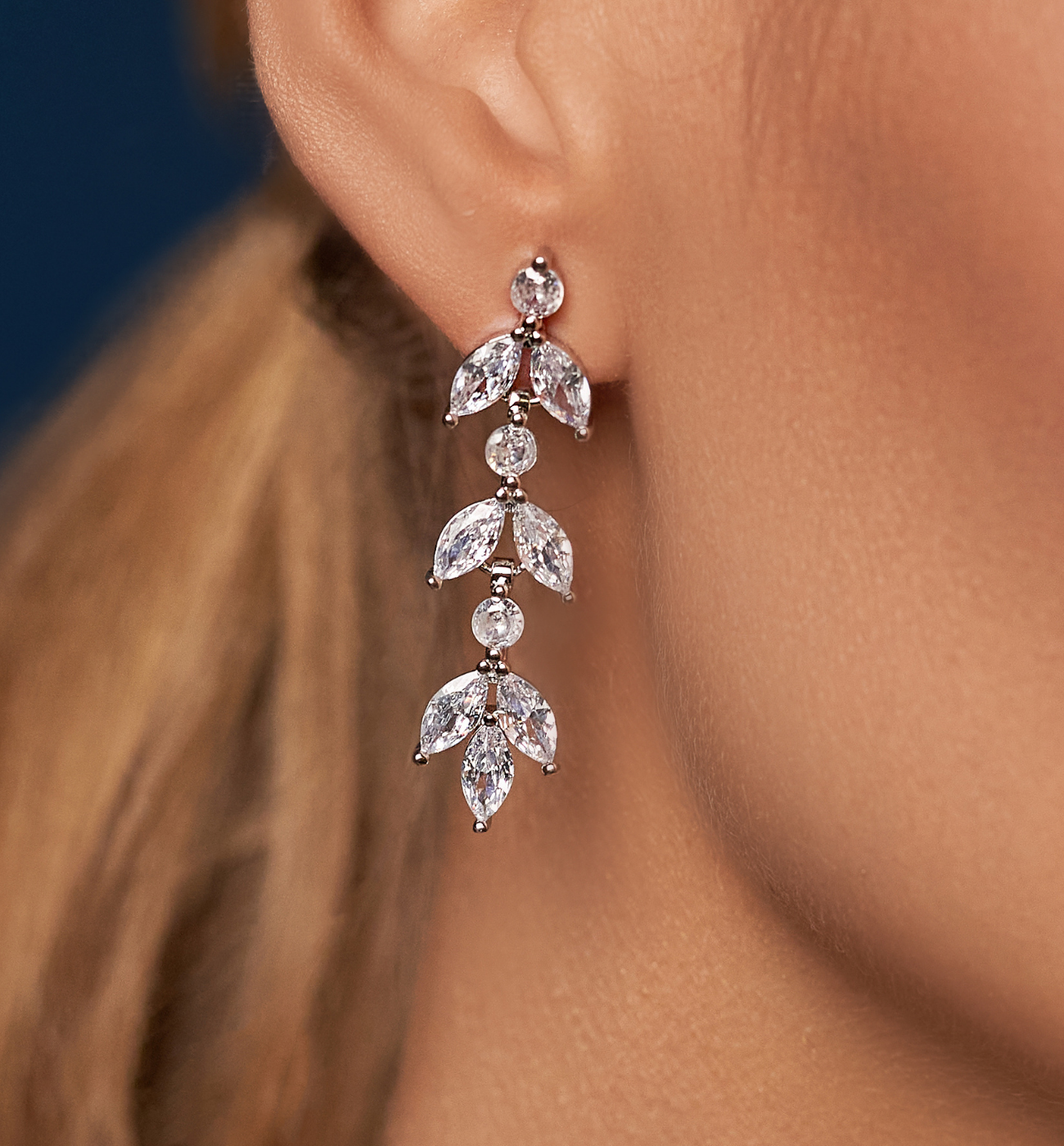 Kolczyki srebrne z kryształkami Bella - By Dziubeka