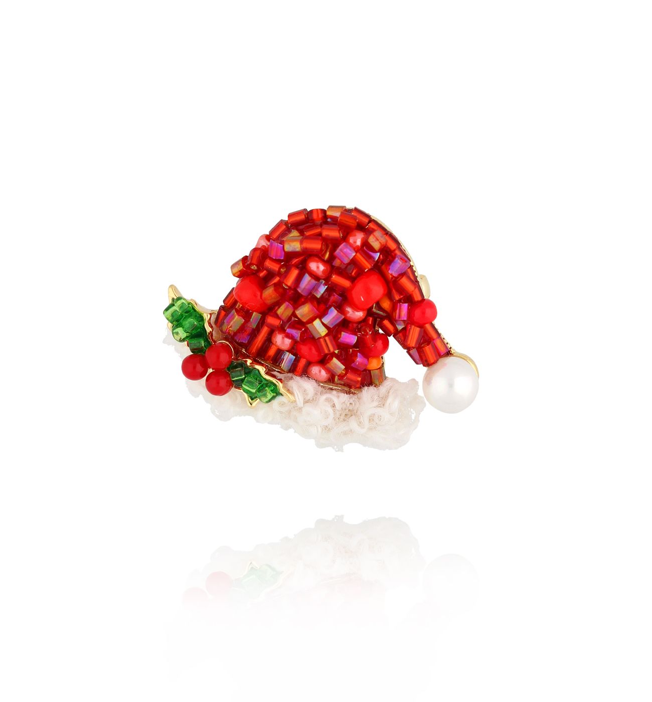 Broszka z czapką Mikołaja BRSS0253 - By Dziubeka