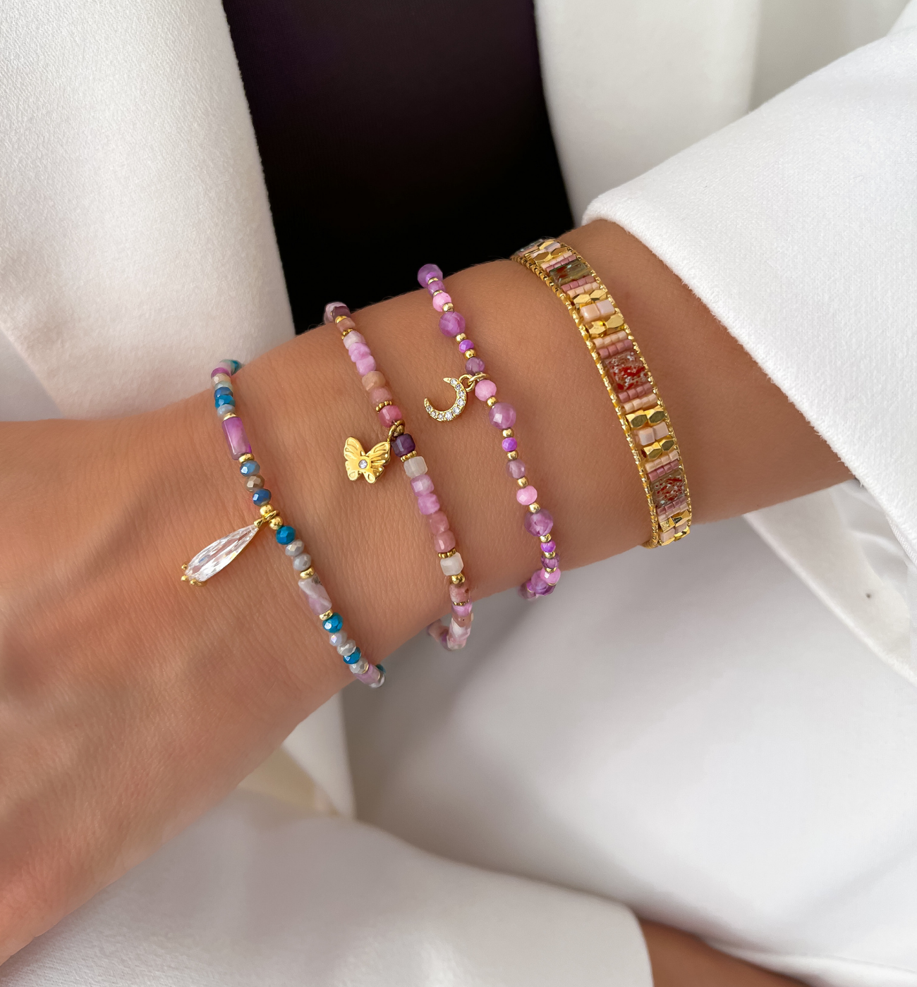 Zestaw kolorowych bransoletek Z0289