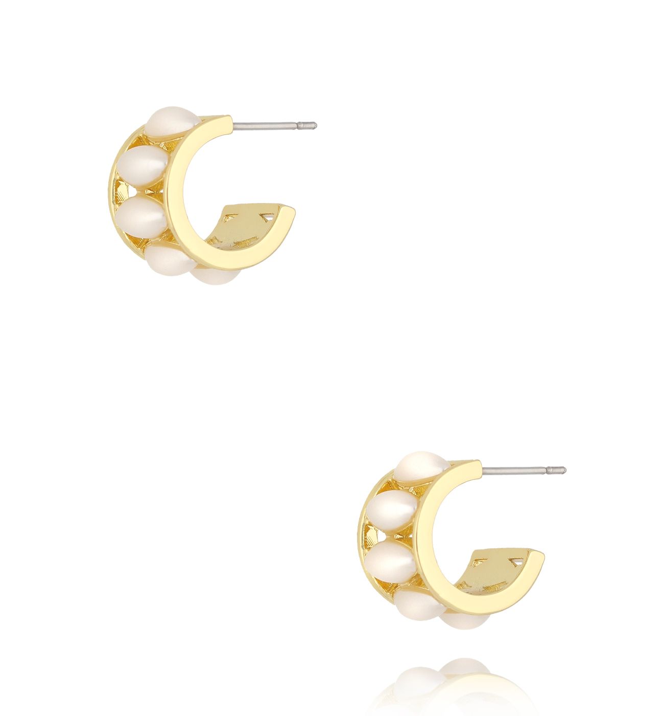 Kolczyki z perłami złote KPE0148