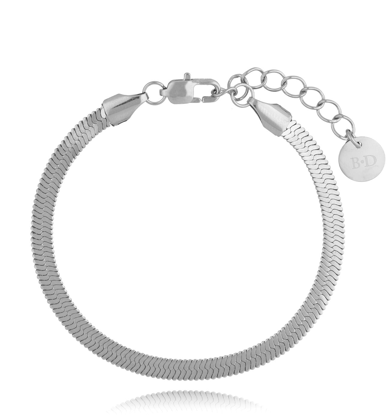 Bransoletka srebrna żmijka ze stali szlachetnej Vana - By Dziubeka