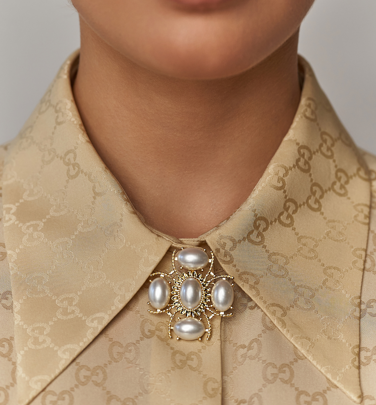 Broszka złota z perłami Princess BRPE0027