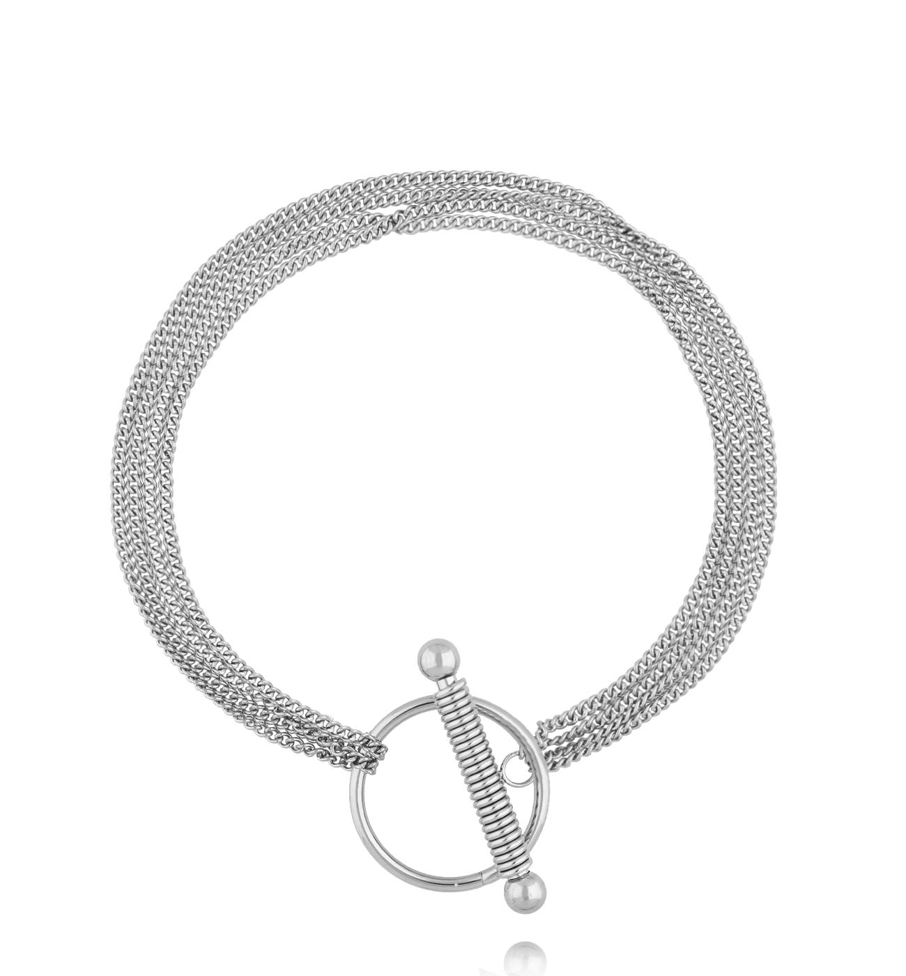 Bransoletka srebrna z łańcuszkami BSY0335