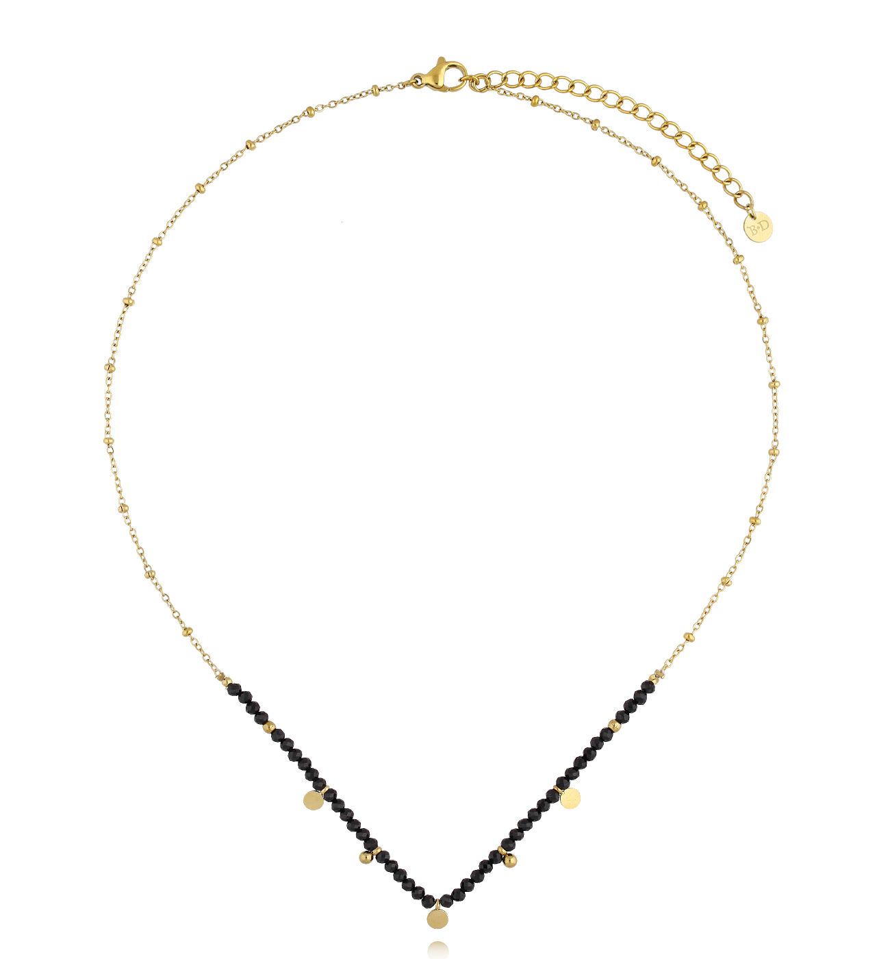 Naszyjnik z czarnymi agatami Rainforest - By Dziubeka