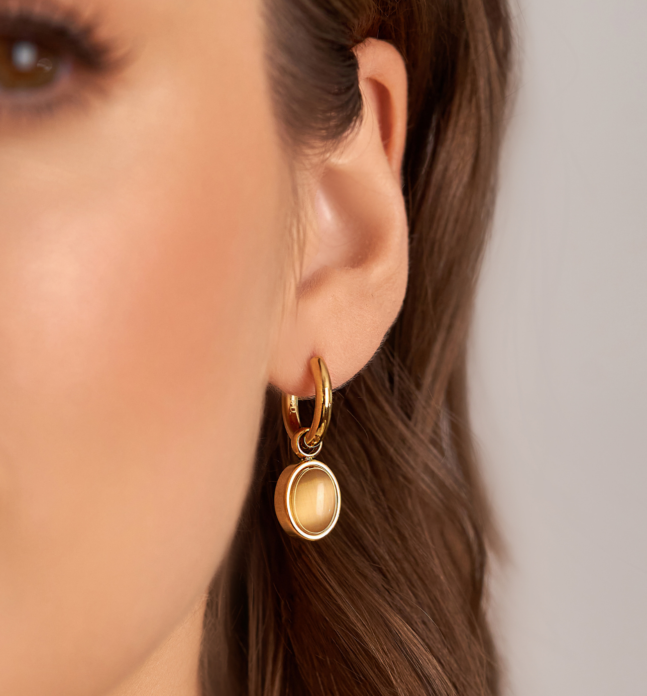 Kolczyki złote z agatem Setsuna KSA1308