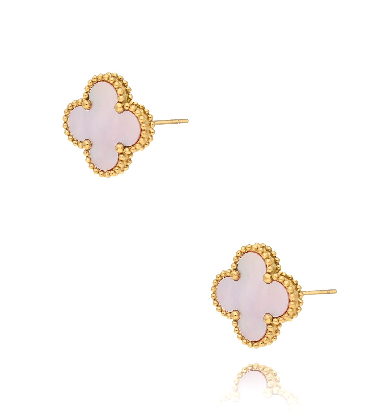 Kolczyki różowe koniczynki Clover KSY0165