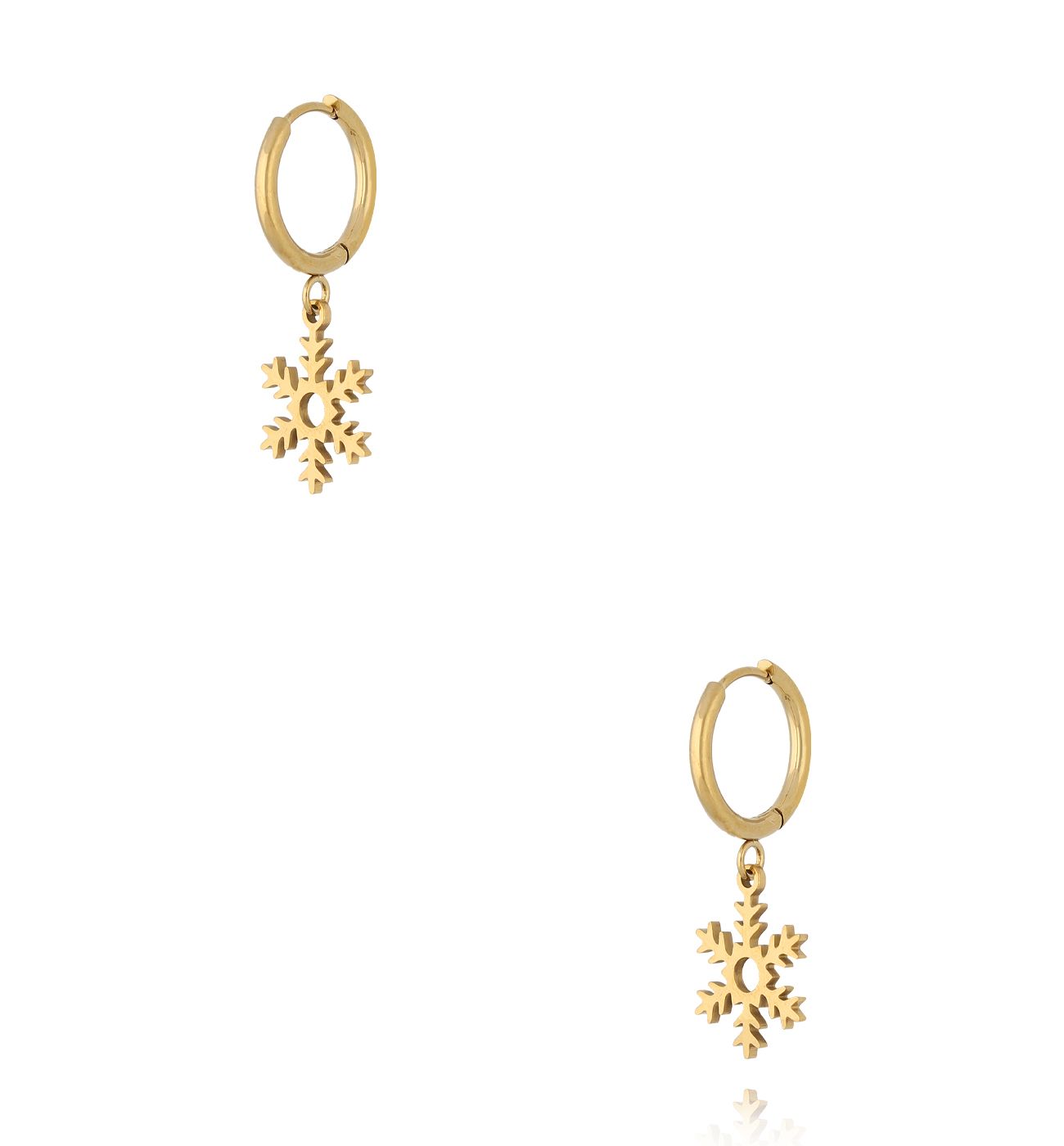 Kolczyki koła ze śnieżynkami KSY0306 - By Dziubeka