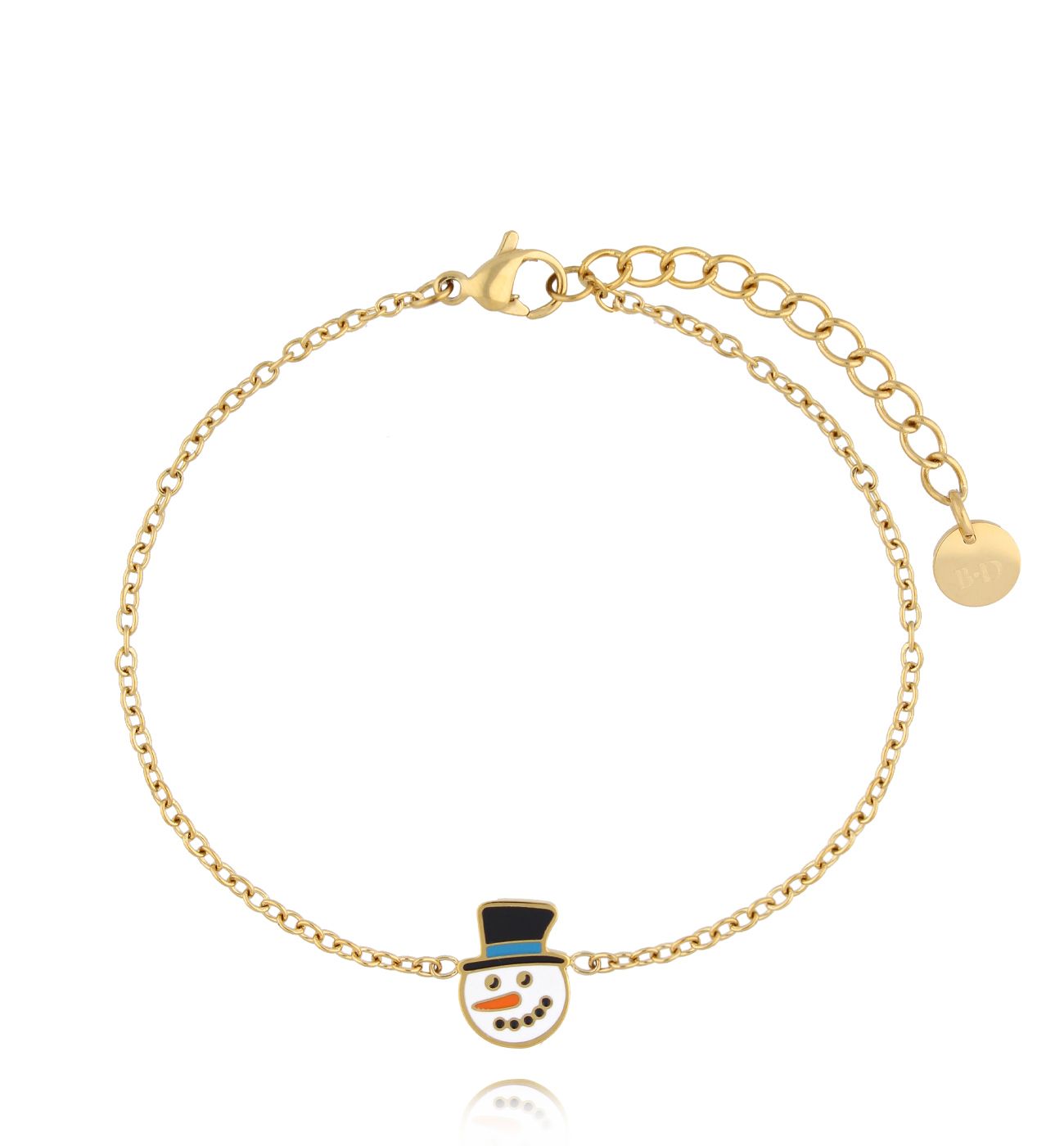 Bransoletka z bałwankiem złota BSA0847