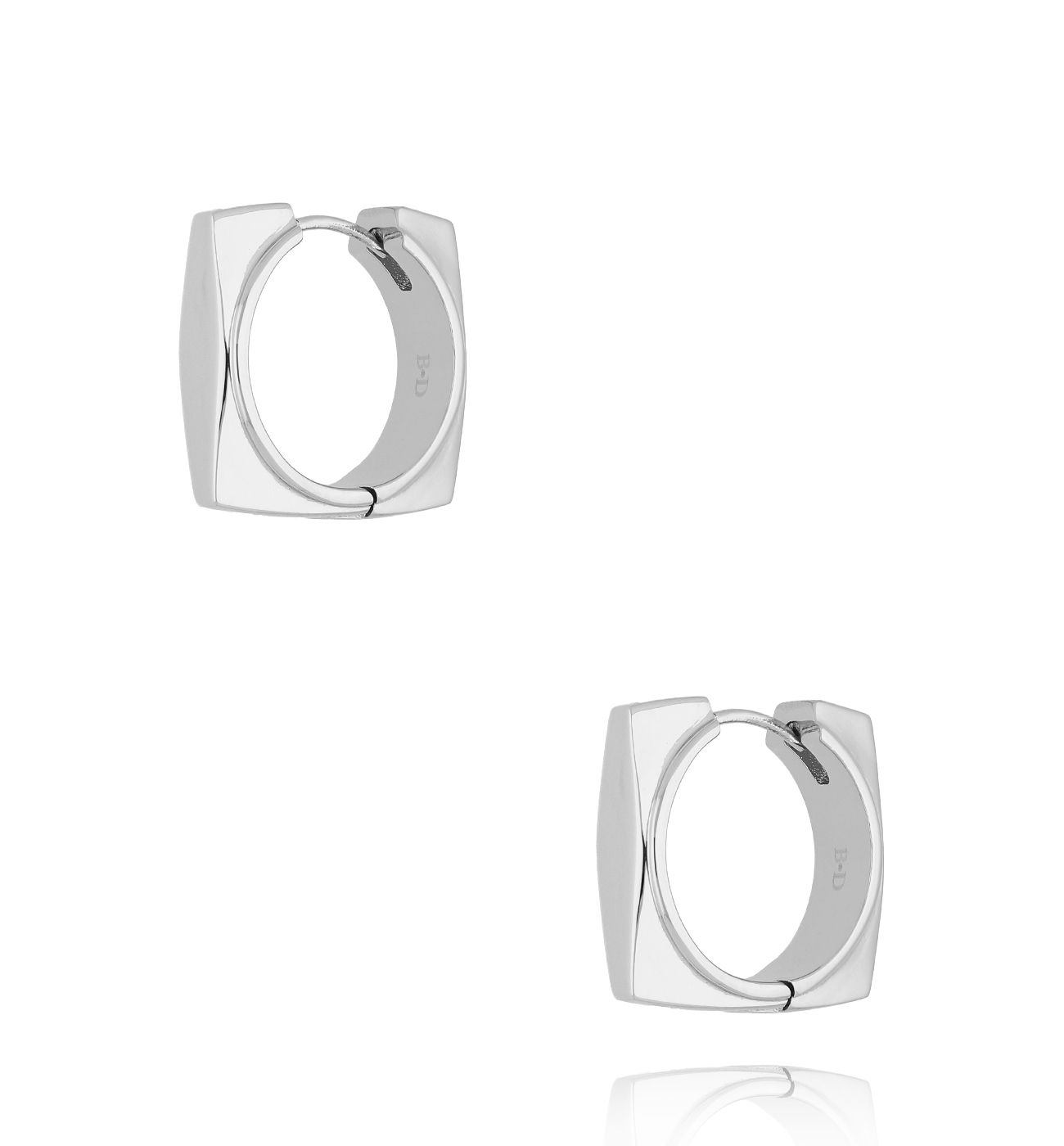 Kolczyki prostokątne srebrne Click and Go KSA1858