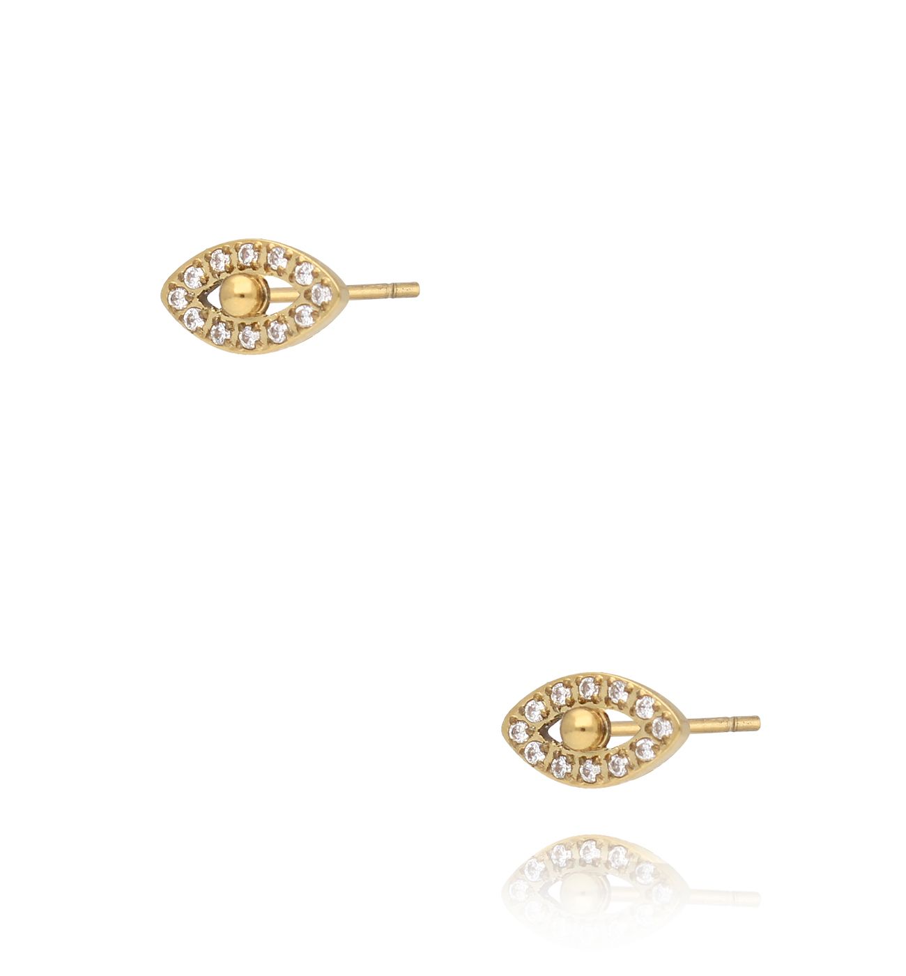 Kolczyki złote z okiem Small Eye - By Dziubeka