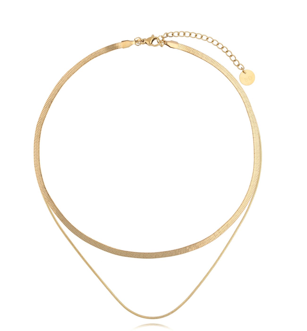 Naszyjnik żmijka podwójna złota Vana - By Dziubeka