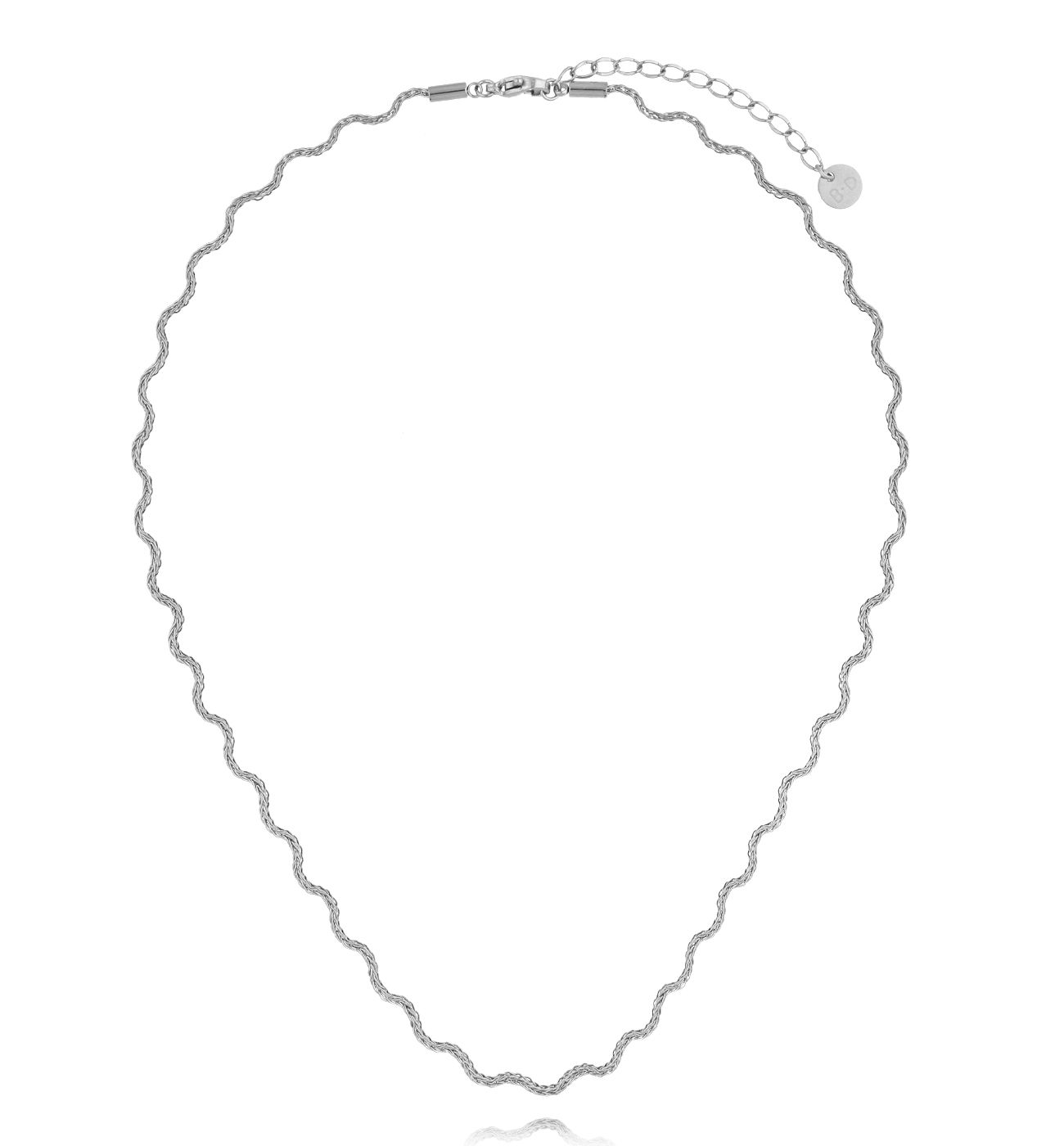 Naszyjnik falowany srebrny NSY0556 - By Dziubeka