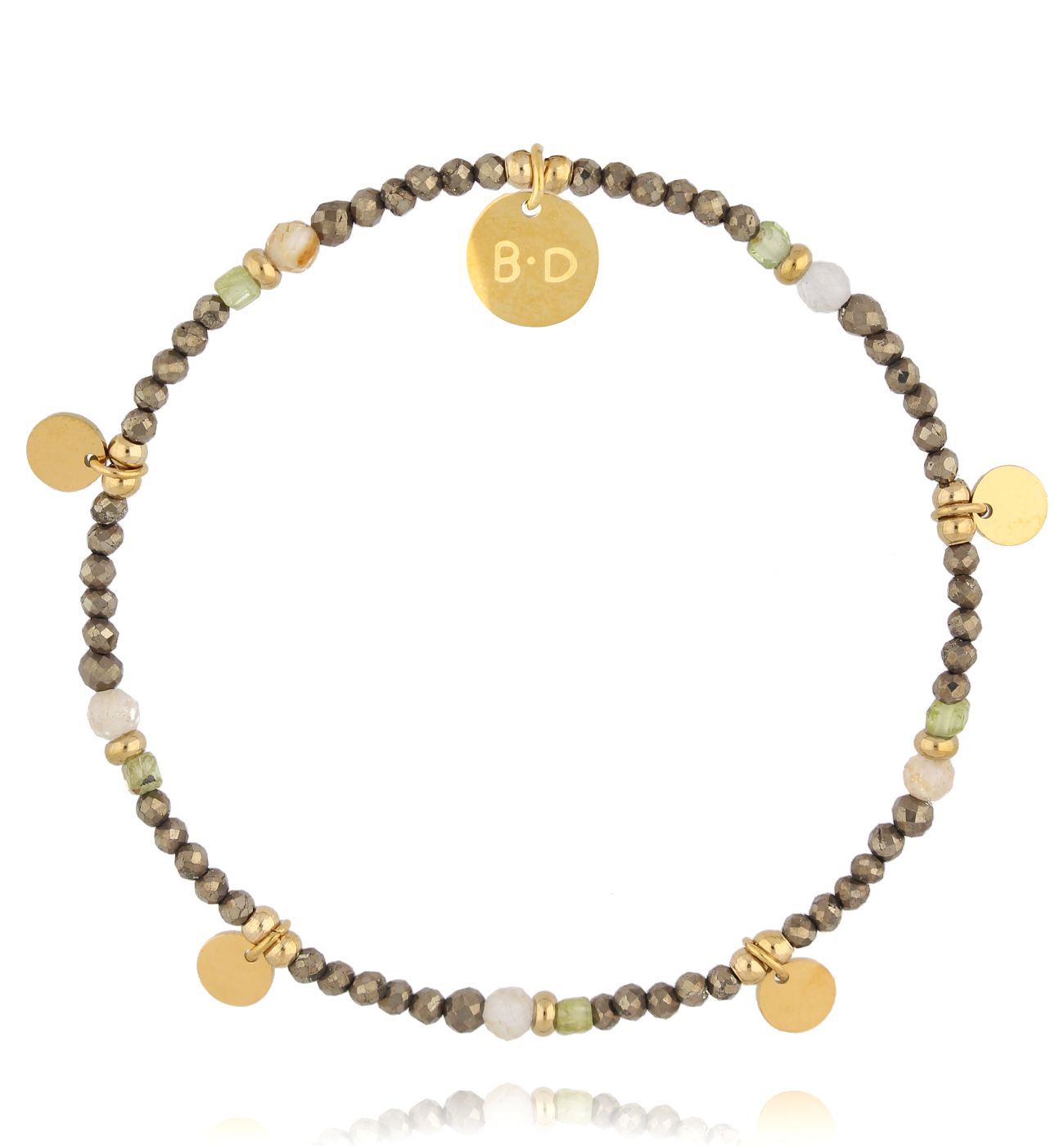 Bransoletka z oliwinami i cytrynami BTW3032