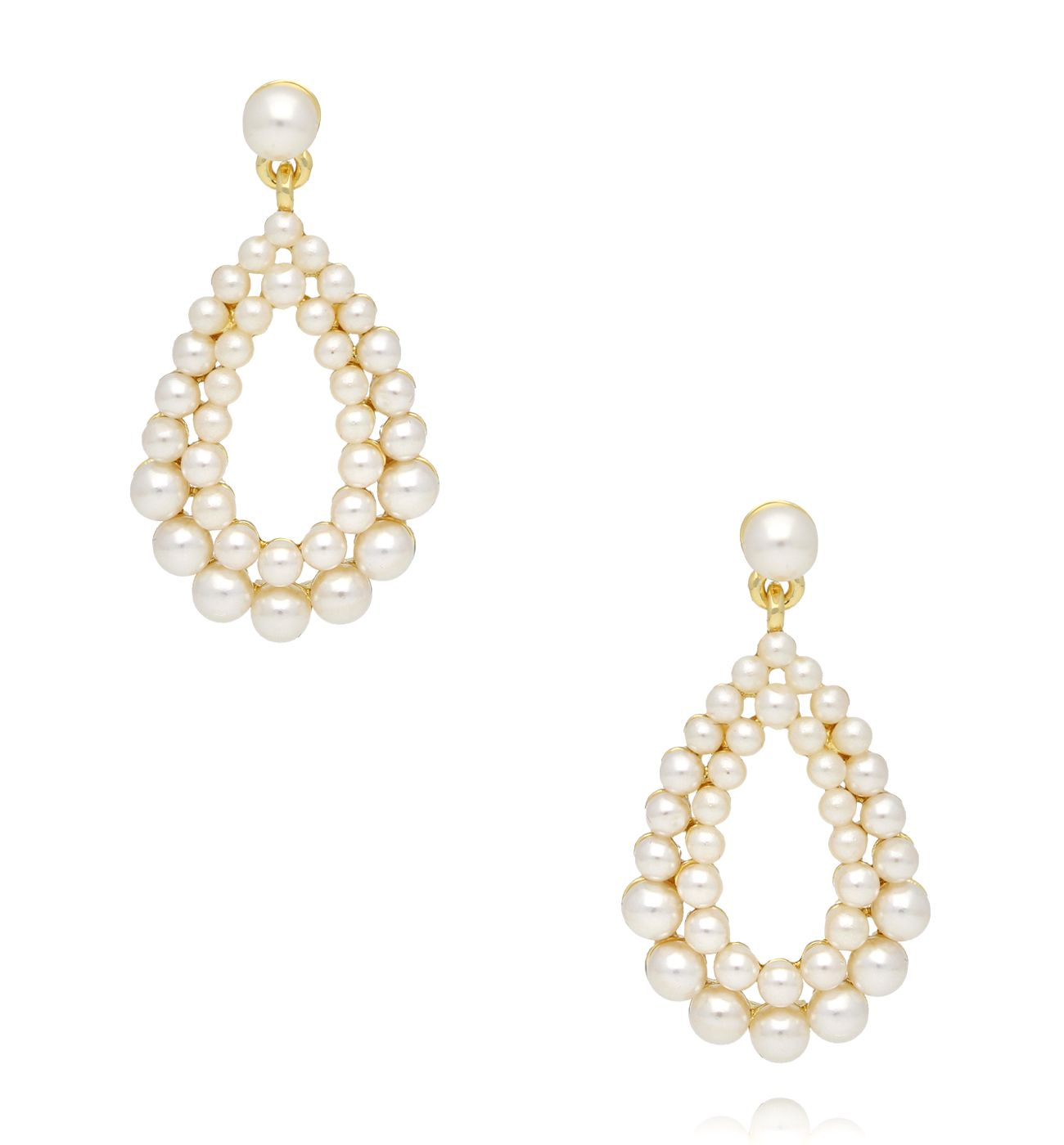 Kolczyki łezki z perłami Phoebe - By Dziubeka