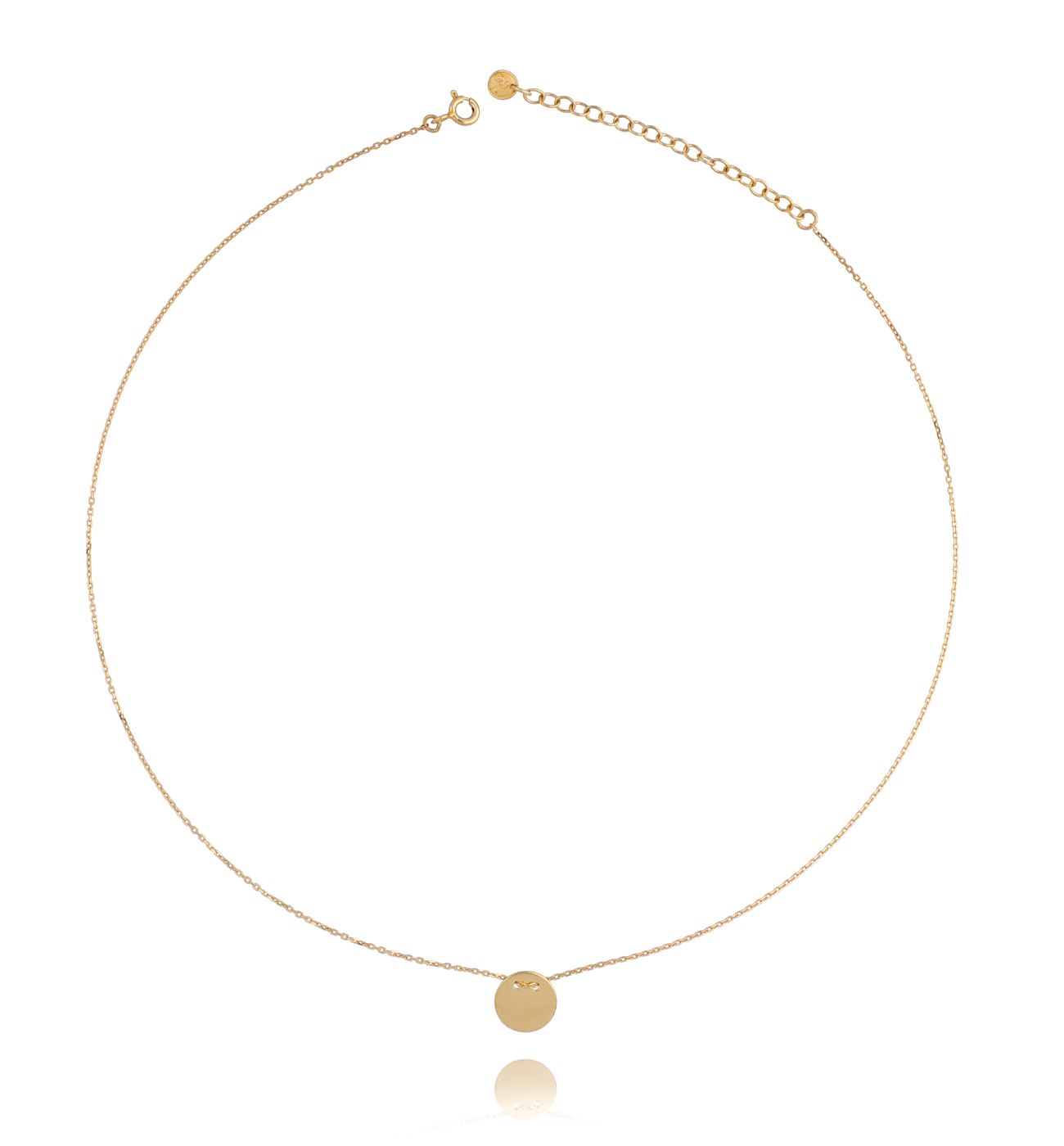 Naszyjnik pozłacany z kółeczkiem Startup - By Dziubeka