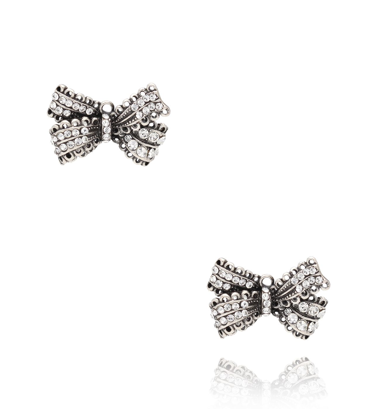 Kolczyki srebrne kokardki Naira KSS1623