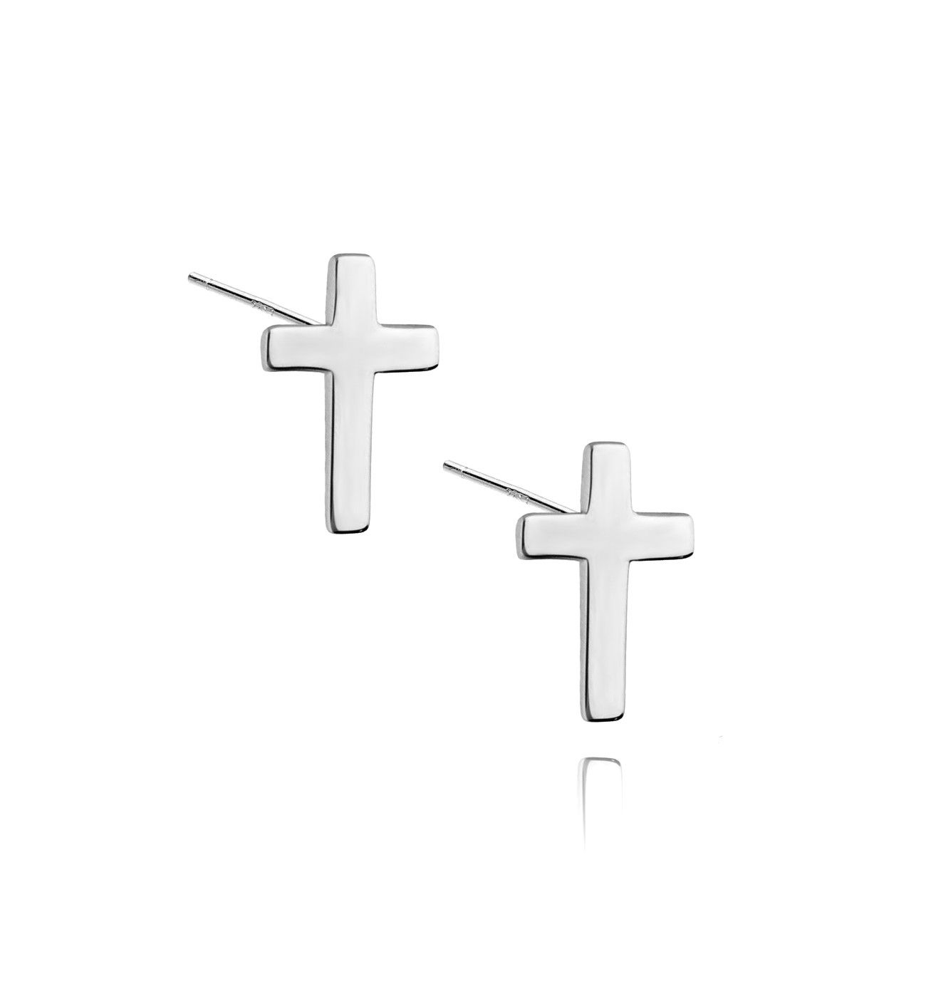 Kolczyki srebrne krzyżyki KSE0006