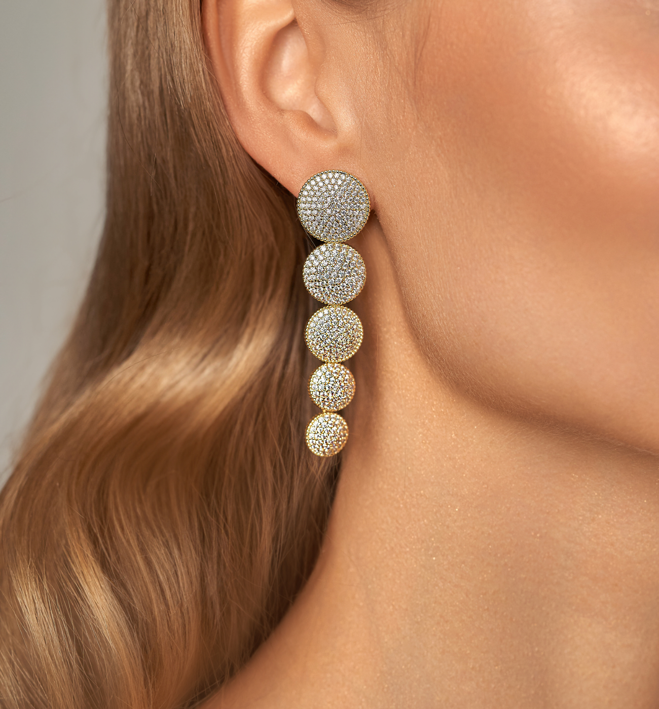 Kolczyki złote dyski Cercle - By Dziubeka