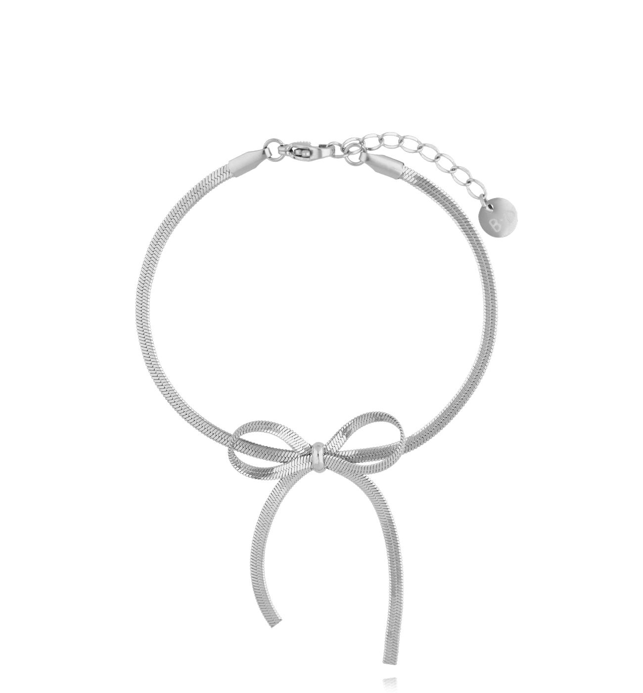 Bransoletka srebrna z kokardką BSY0301